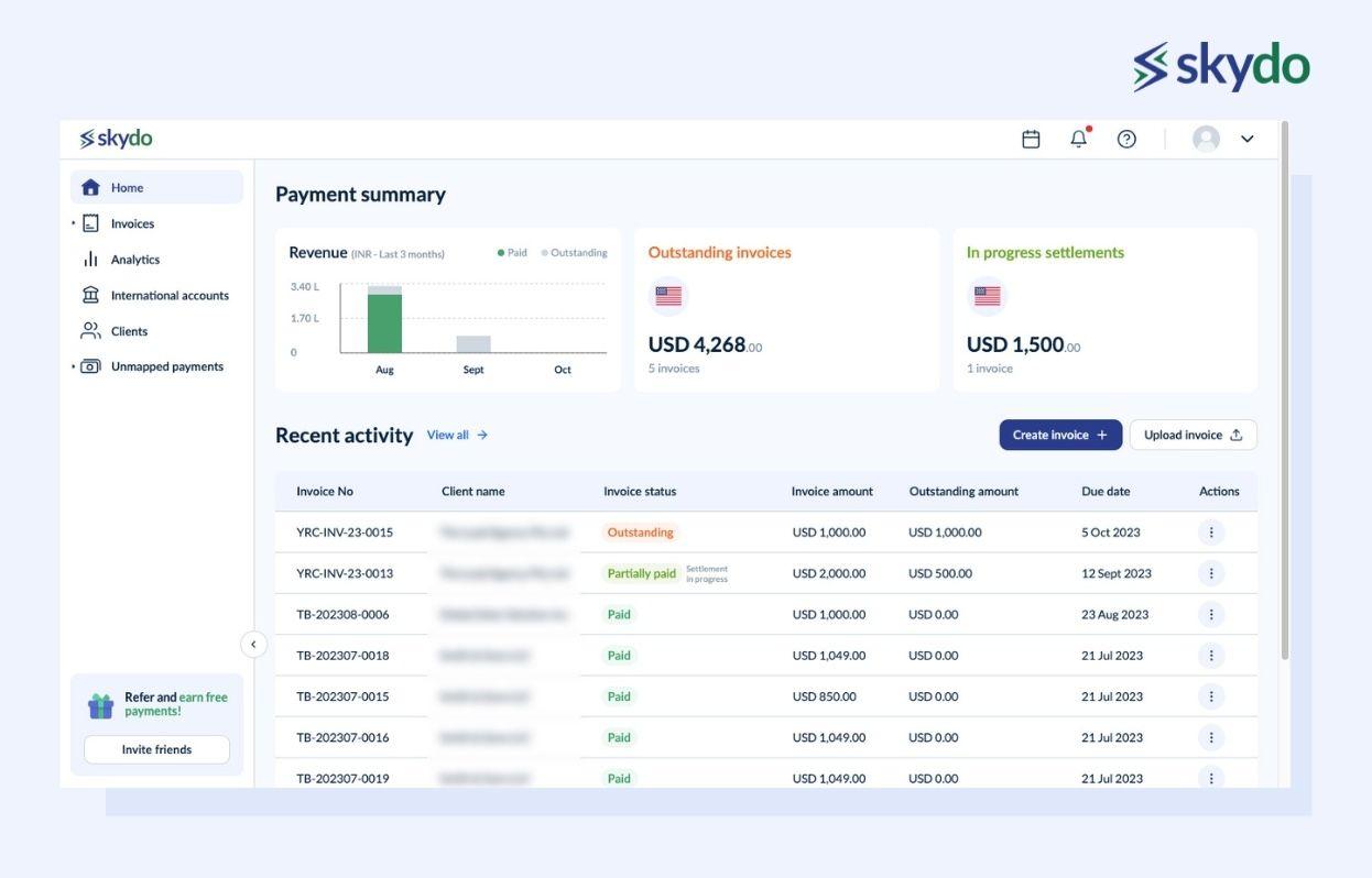 Skydo Dashboard