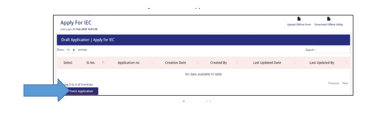 IEC code online apply