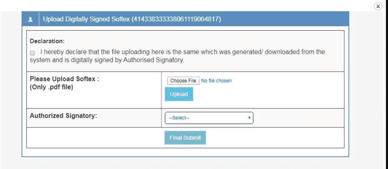 softex filing