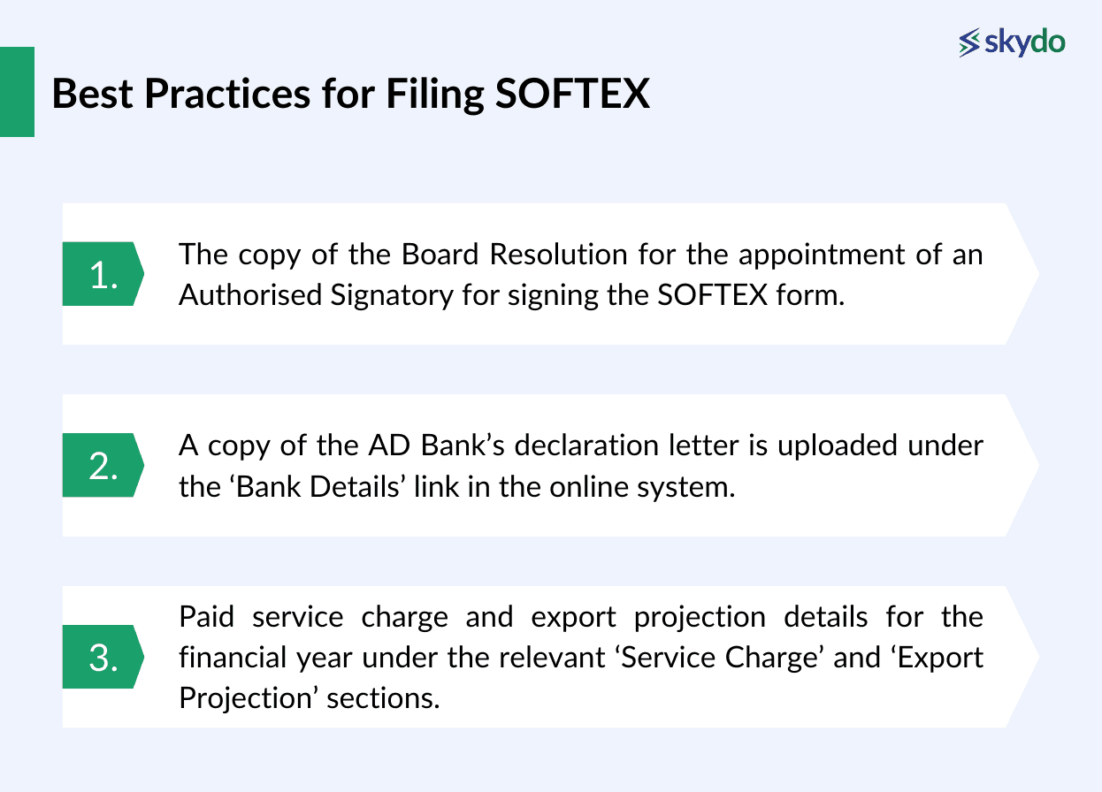 Best Practices for Filing SOFTEX