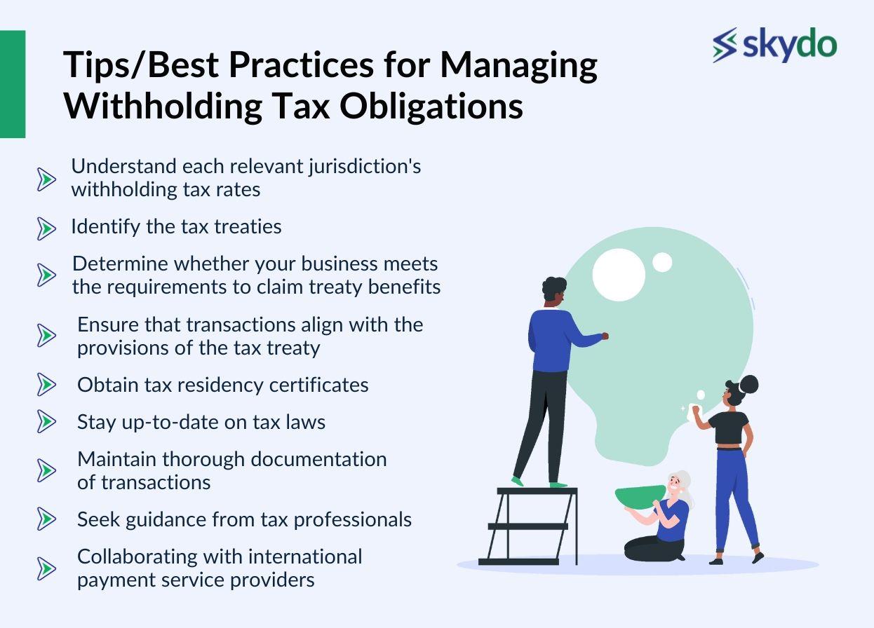 Tips/Best Practices for Managing Withholding Tax Obligations