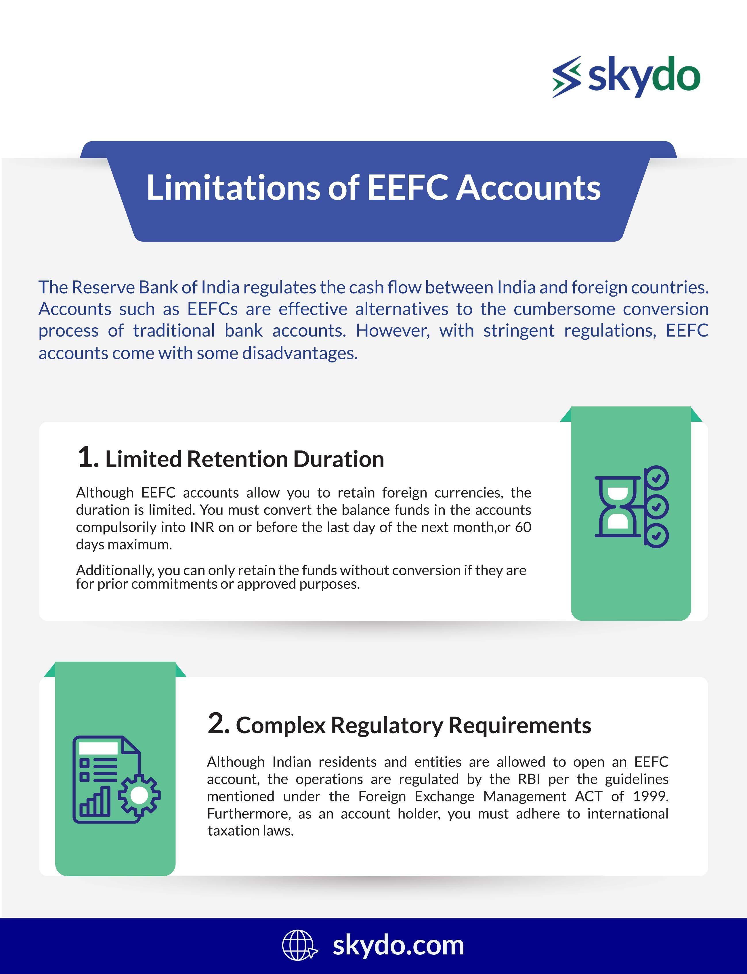 Limitations of EEFC Accounts