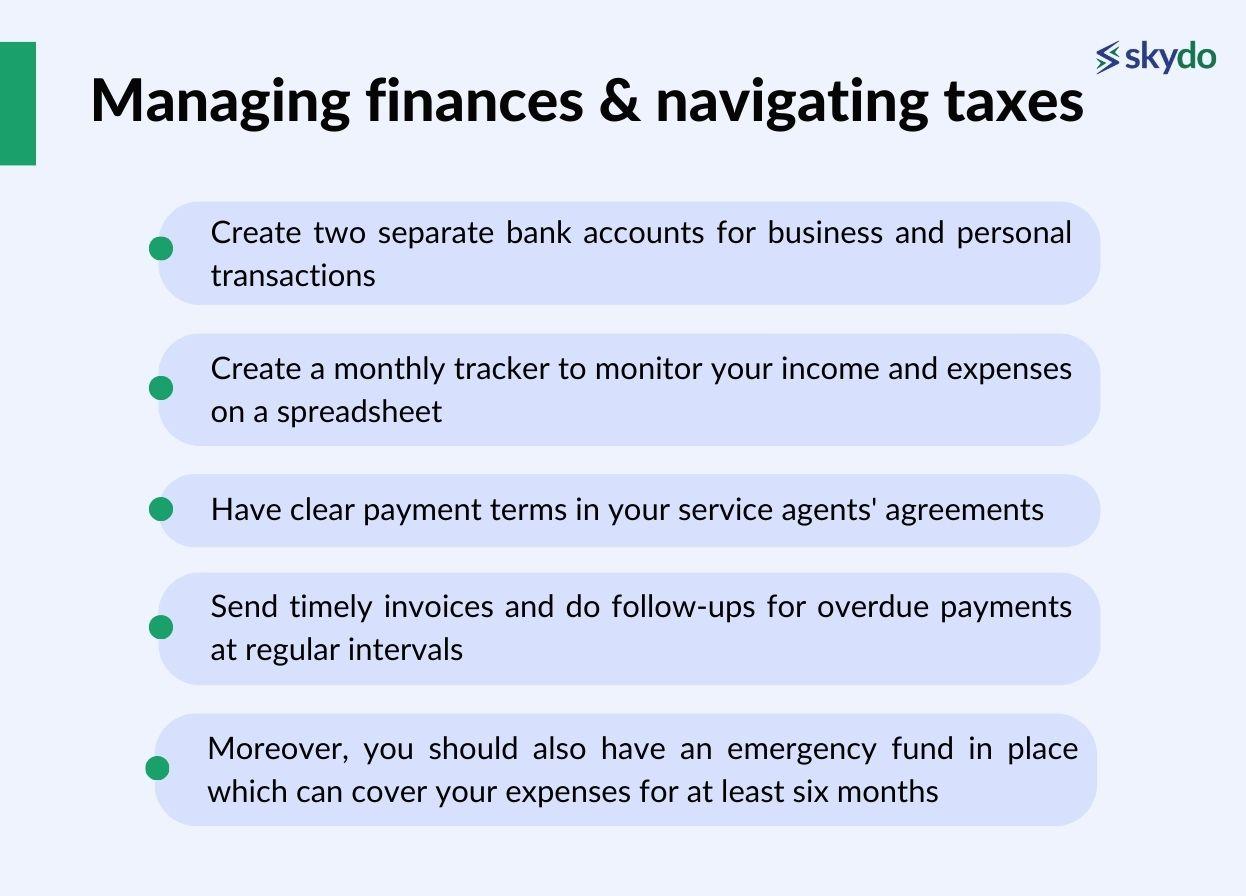 Managing finances and navigating taxes