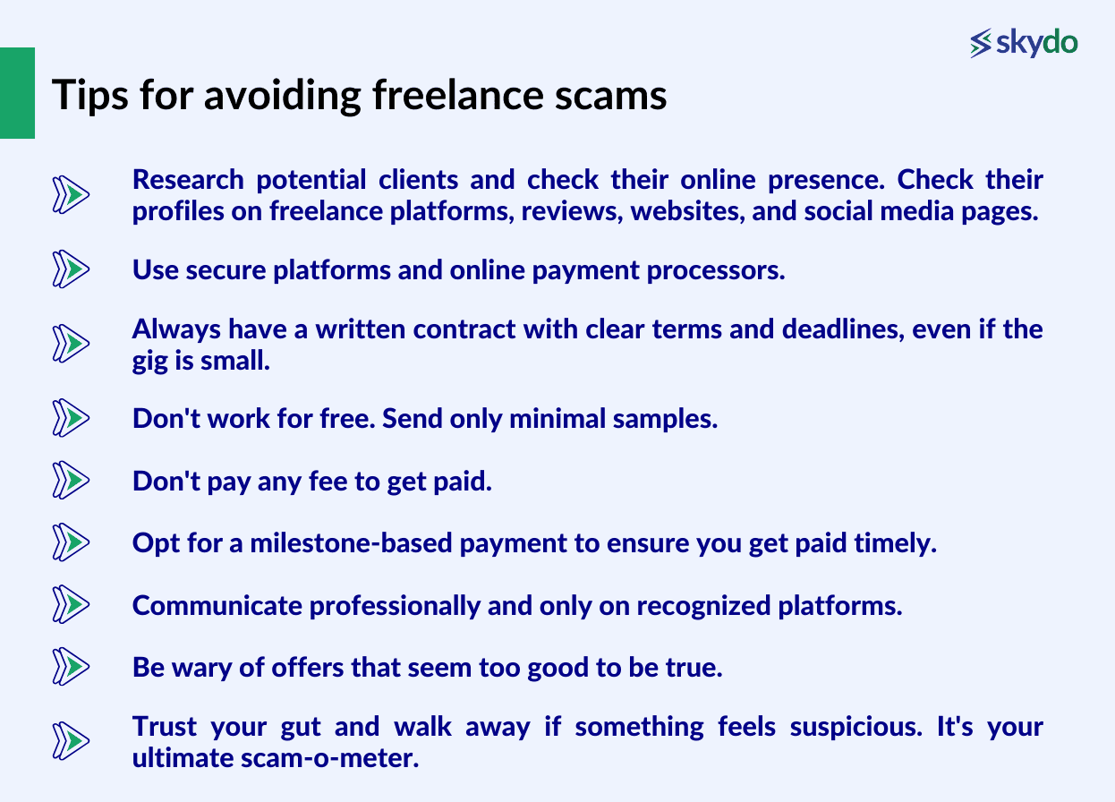 Tips for avoiding freelance scams