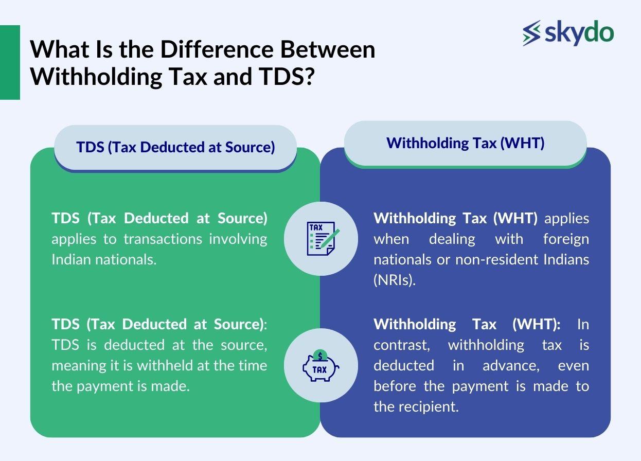What Is the Difference Between Withholding Tax and TDS?