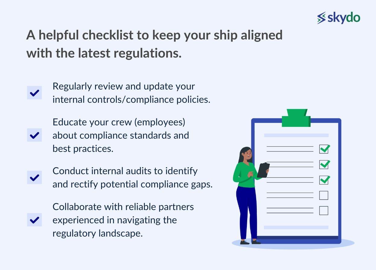 A Helpful Checklist to Keep Your Ship Aligned With the Latest Regulation
