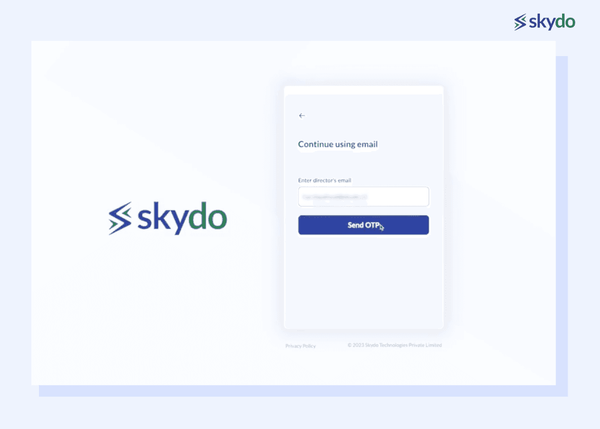 Onboarding journey with Skydo