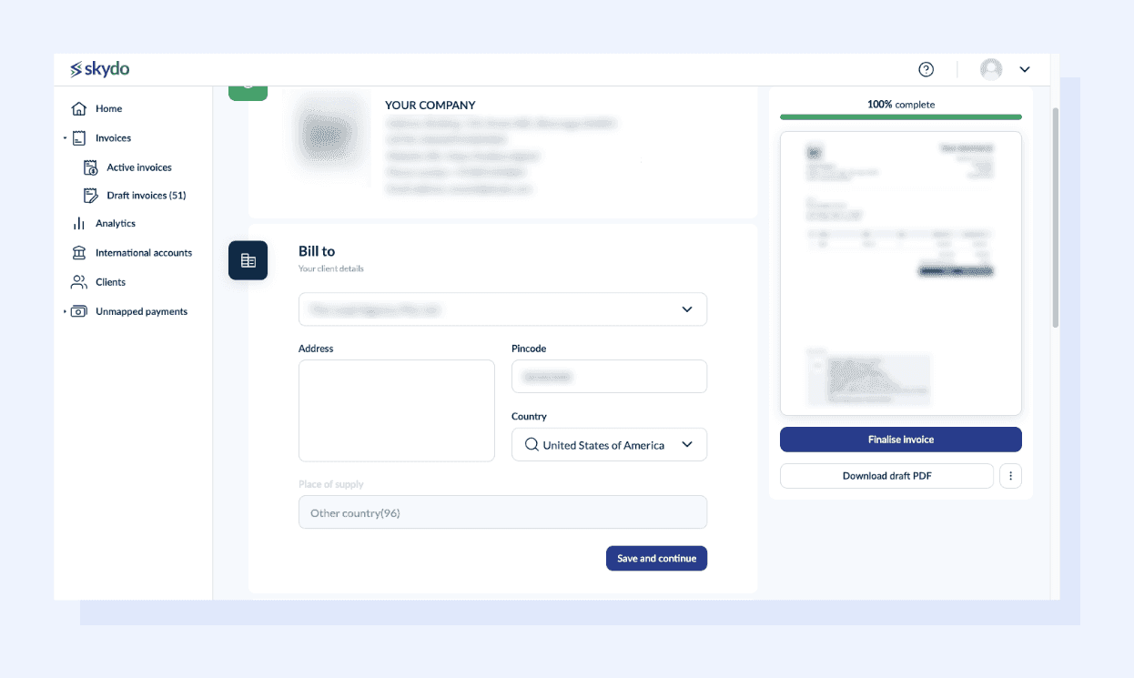 Skydo Invoice Draft