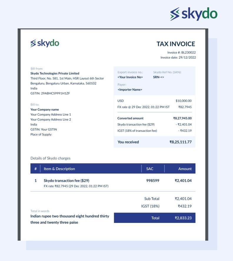 Skydo Receipts