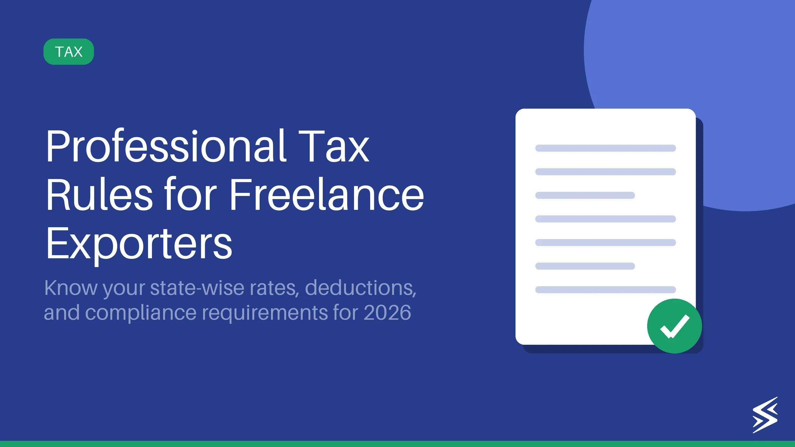 Professional Tax for Freelancers in India