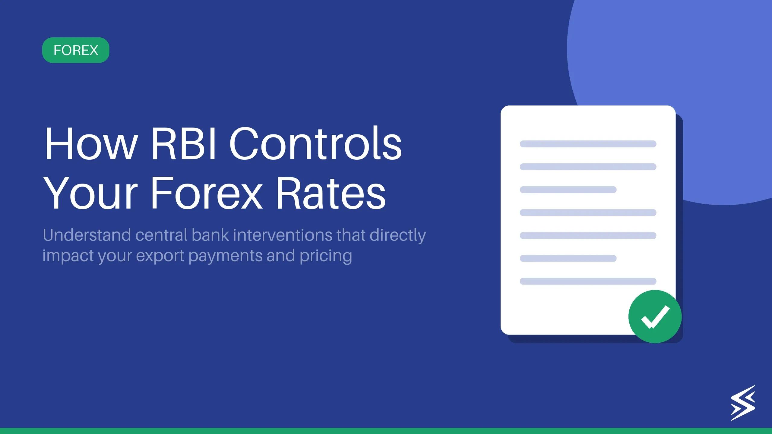 RBI’s Role in the Foreign Exchange Market of India