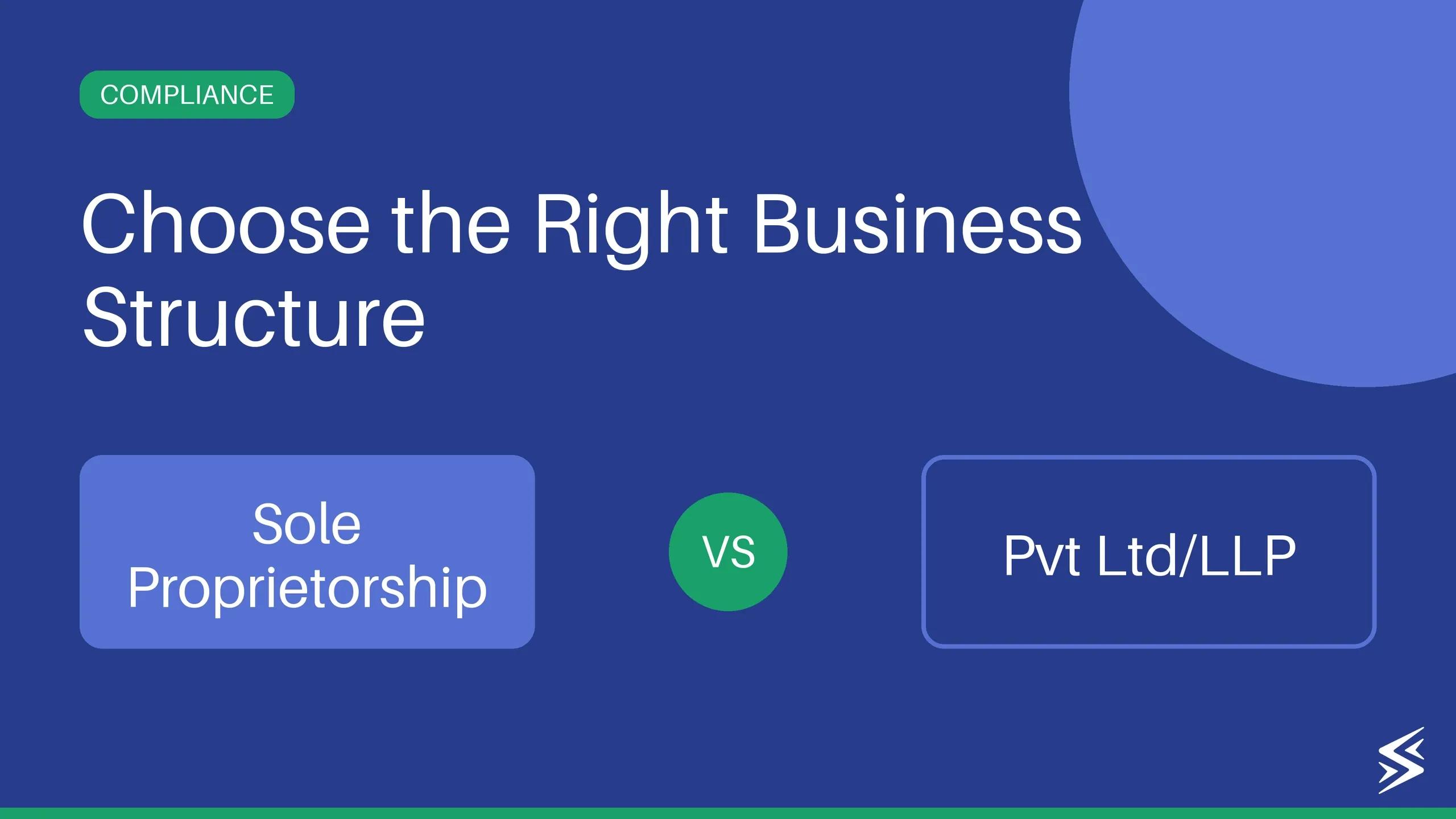 Sole Proprietorship vs. Private Limited Company/Partnership/LLP