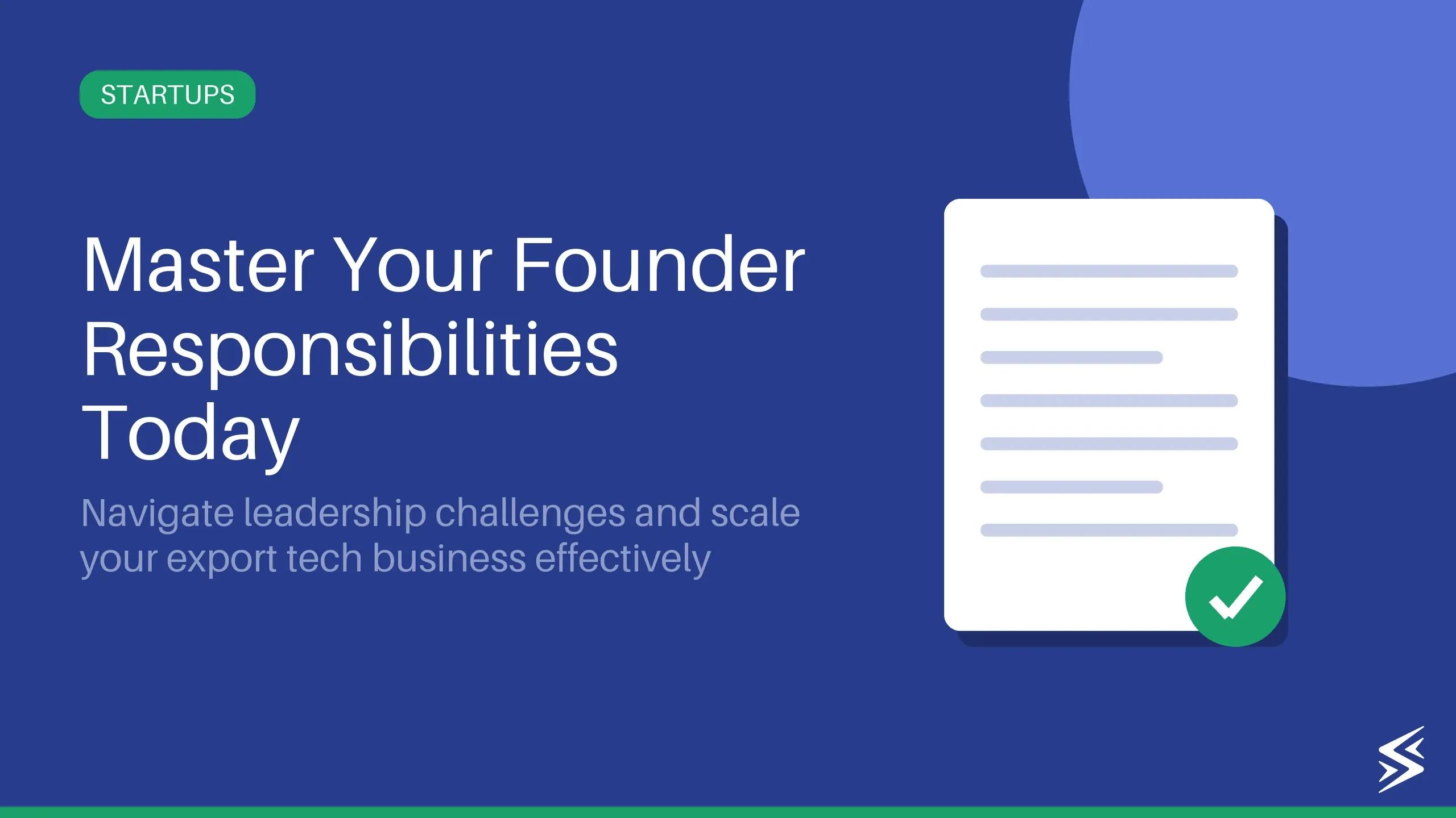 What Is Your Role as a Tech Startup Founder?