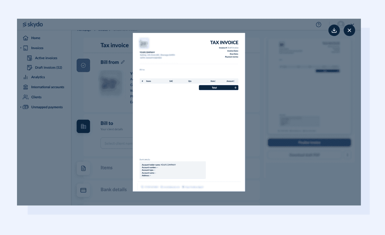 Tax Invoice Preview