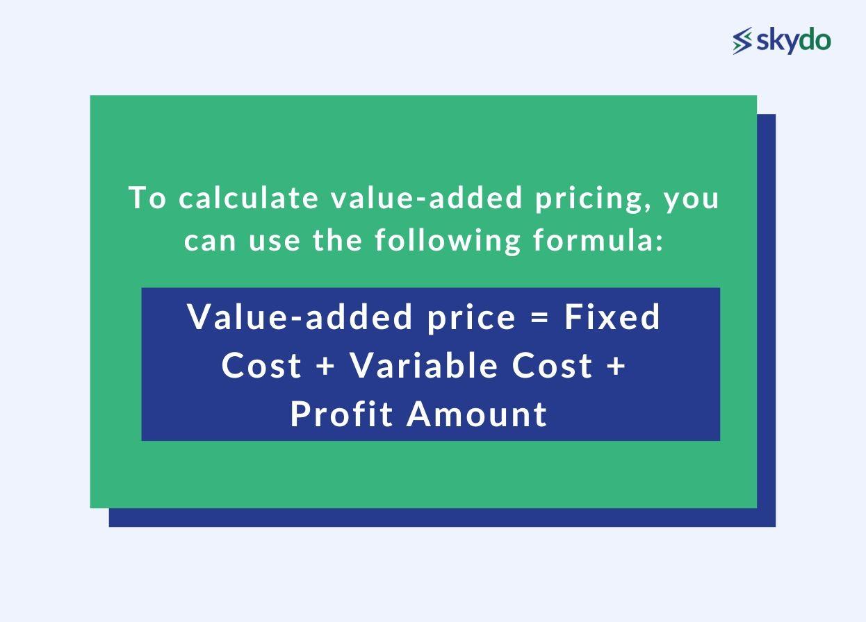 value-added pricing formula